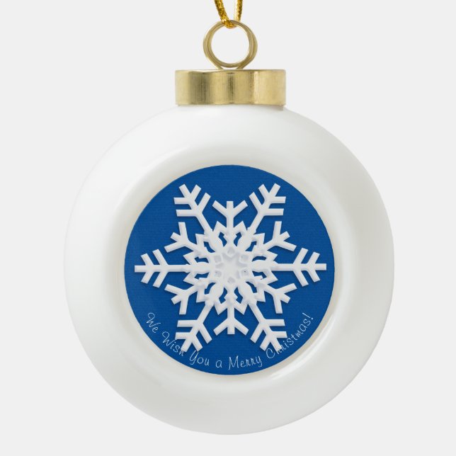 Boule En Céramique Joyeux Noël! Bonne année ! Flèche blanche (Devant)