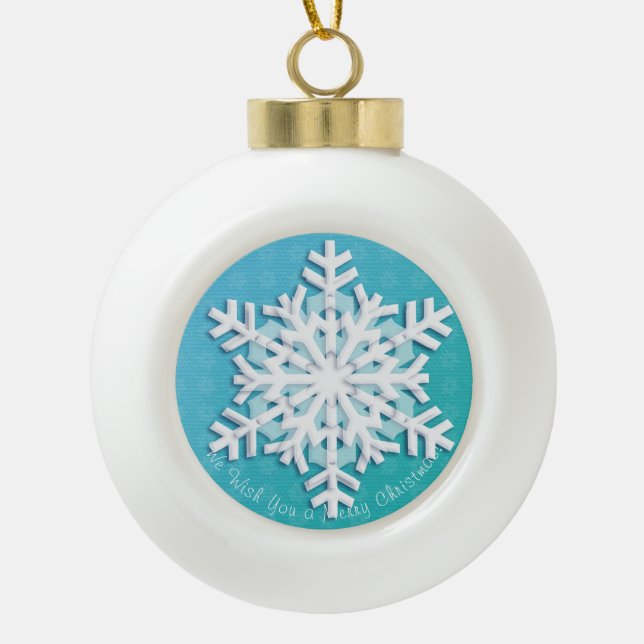 Boule En Céramique Joyeux Noël! Bonne année ! Flèche blanche (Devant)