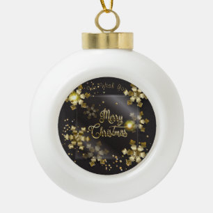 Boule En Céramique Joyeux Noël! Bonne année ! Flèche blanche