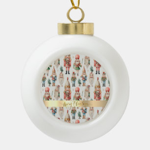 Boule En Céramique Joyeux Noël Nutcracker Holiday