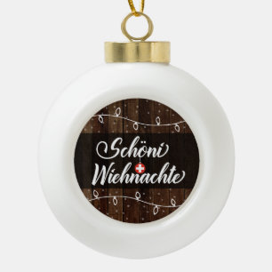 Boule En Céramique Joyeux Noël suisse, Schöni Wiehnachte