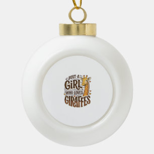 Boule En Céramique Juste une fille qui aime les girafes Vintage T-Shi