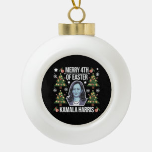 Boule En Céramique Kamala Harris Noël Père Noël Joyeux 4 de Pâques