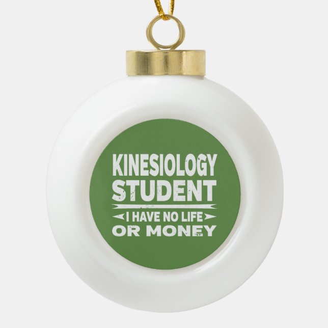Boule En Céramique Kinesiology Student Pas de vie ou d'argent (Devant)