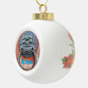 Boule En Céramique Knocker de porte de dragon coréen