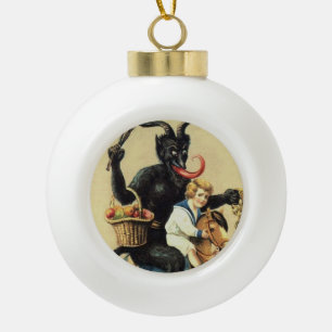 Boule En Céramique Krampus Rocse Horse de Noël Ornament de Noël