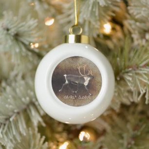 Boule En Céramique Kuvianak Innovia - Bull Caribou (Reindeer)