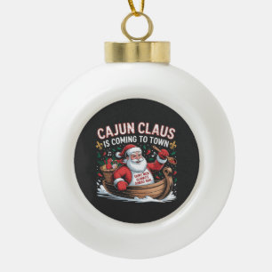 Boule En Céramique La clause Cajun arrive à la ville Noël Krampus