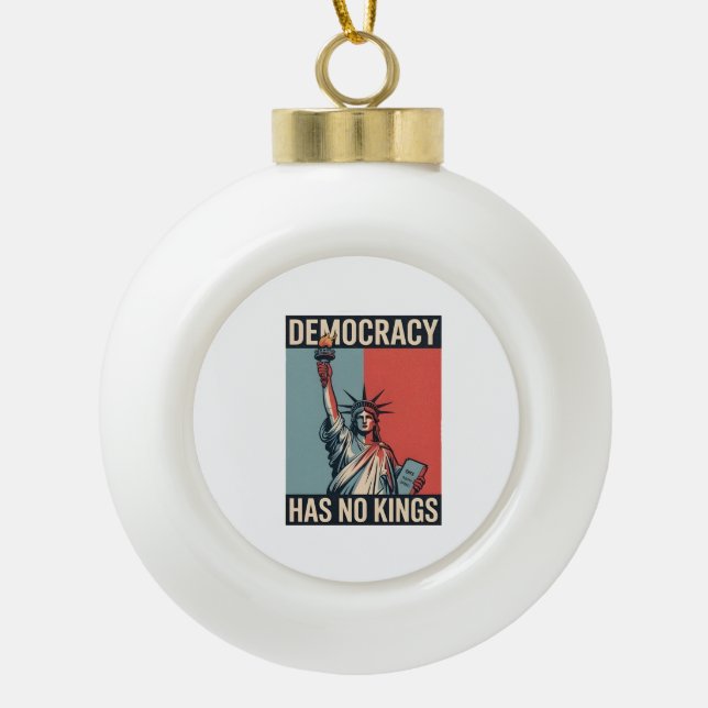Boule En Céramique La démocratie n'a pas de rois Statut Liberté Améri (Devant)