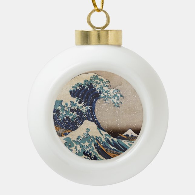 Boule En Céramique La Grande Vague au large de Kanagawa (Devant)