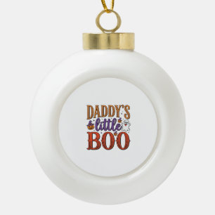 Boule En Céramique La petite Boo de papa Halloween vintage