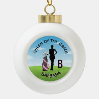 Lady Golfer Golf Course Nom personnalisé Monogramm