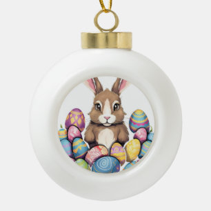 Boule En Céramique Lapin de Pâques OEufs colorés Chasse aux oeufs de 