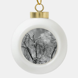 Boule En Céramique les arbres l'hiver