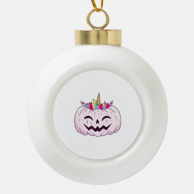 Boule En Céramique licorne d'Halloween (Devant)