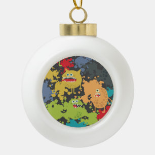 Boule En Céramique Little cute funny monsters