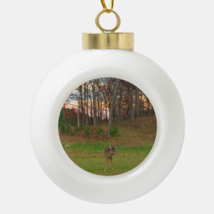 Boule En Céramique Little Deer et un SunSet rose