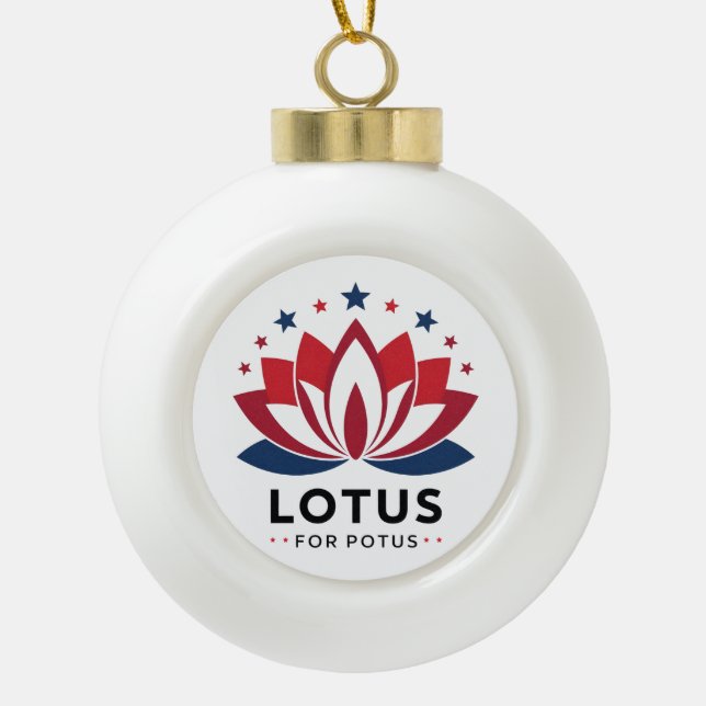 Boule En Céramique Lotus pour POTUS Kamala Harris 2024 (Devant)