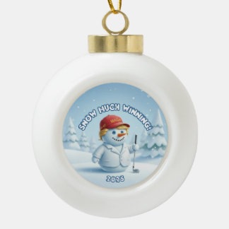 Boule En Céramique MAGA Snowman Trump Ornament - Patriotic Ornament
