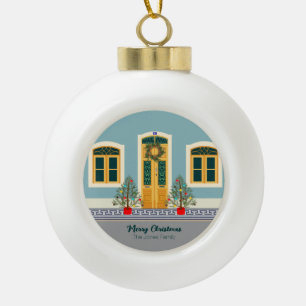 Boule En Céramique Maison de fête portugaise de Noël