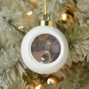 Boule En Céramique Matchstick Girl pauvre rue Urchin Pauvreté urbaine