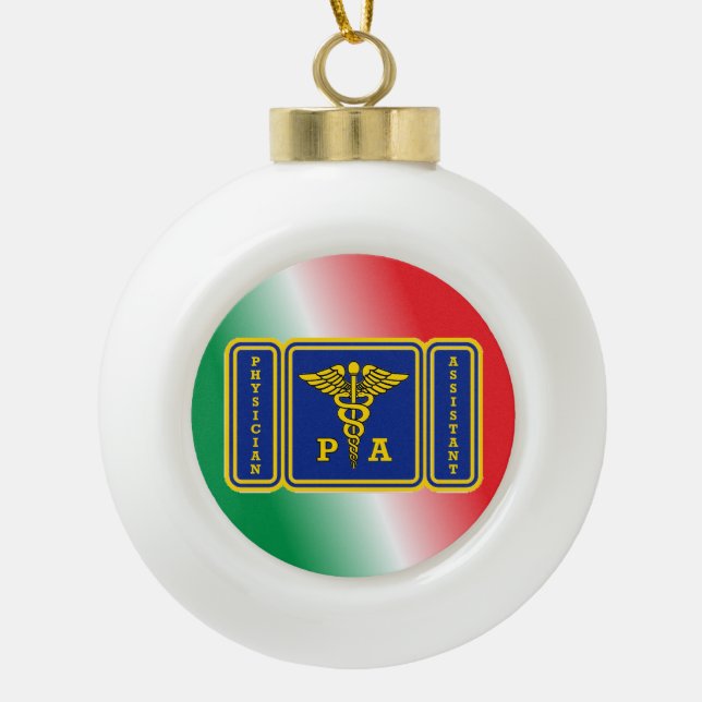 Boule En Céramique Médecins Assistant Caduceus Shield (Devant)