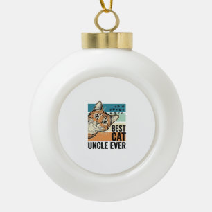 Boule En Céramique Meilleur oncle de chat jamais Design vintage amate