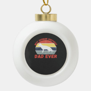 Boule En Céramique Meilleur papa Berger Allemand de tous les temps ci