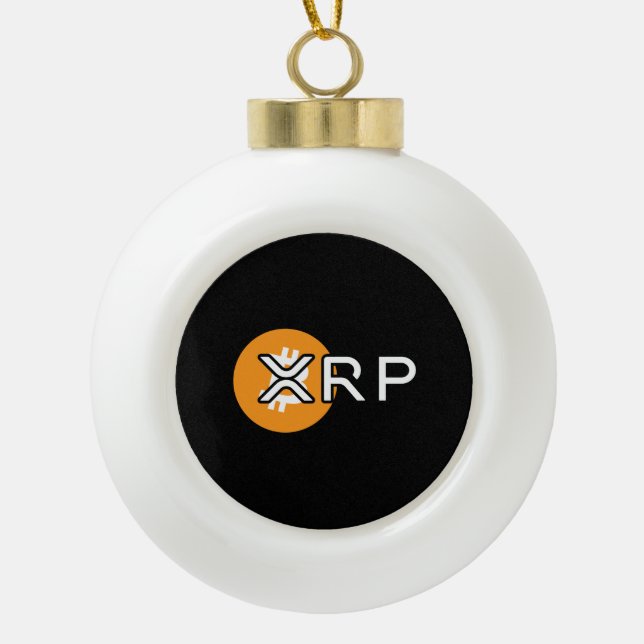 Boule En Céramique Mème de crypto XRP sur Bitcoin Cryptomonnaie Swap (Devant)