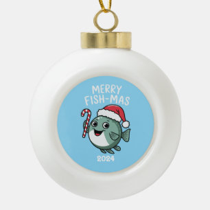 Boule En Céramique Merry Fish-mas
