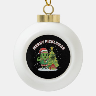 Boule En Céramique Merry Picklemas Funny Pickleball Champion