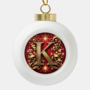 Boule En Céramique Monogramme "K"