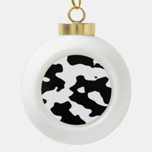 Boule En Céramique Motif de vache noir et blanc