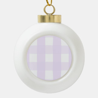 Boule En Céramique Motif sans couture à carreaux gingham lilas peint