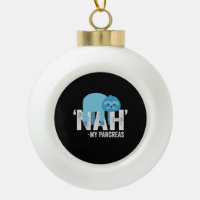 Nah my Pancreas Funny Diabetes Blue Ribbon Sloth