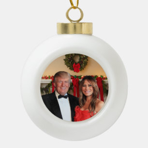 Boule En Céramique Noël d'atout : Donald et Melania