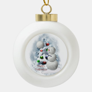 Boule En Céramique Noël de Snowman