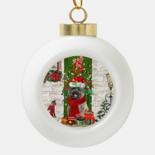 Boule En Céramique Noël du chien de Cairn Terrier