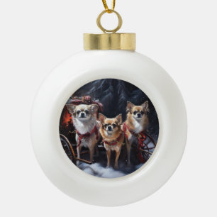 Boule En Céramique Noël du Chihuahua