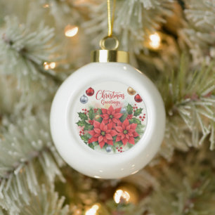 Boule En Céramique Noël, Festive,