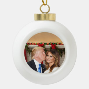 Boule En Céramique Noël Trump : Donald et Melania