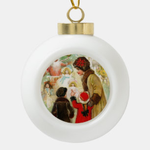 Boule En Céramique Noël Vintage Femme & enfants vitrine shopping