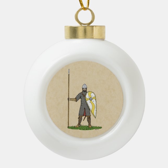 Boule En Céramique Norman Knight Circa 1066 (Devant)