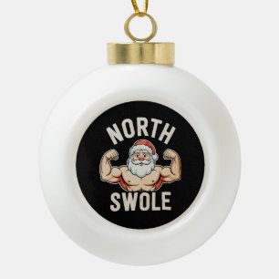 Boule En Céramique North Swole Père Noël Salle de gym Fitness Fitness