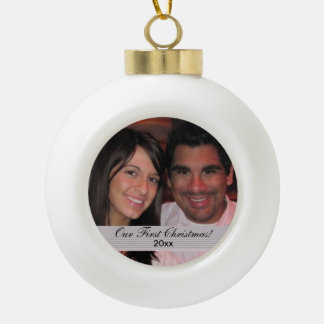 Boule En Céramique Notre premier Noël