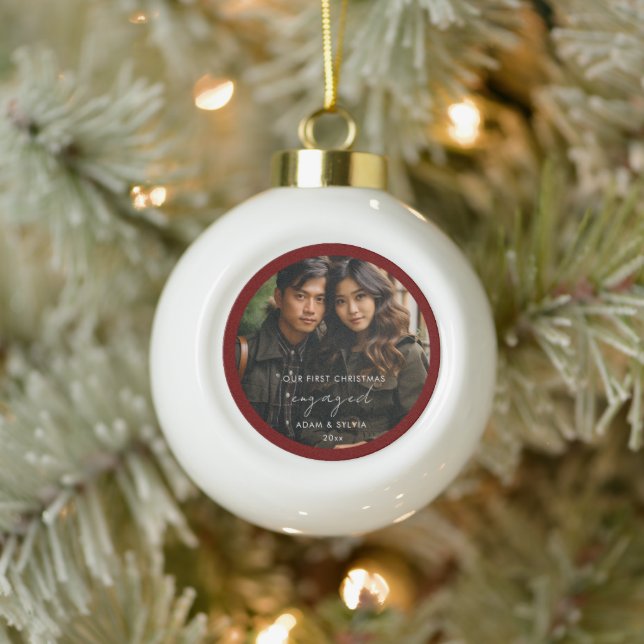 Boule En Céramique Notre premier Noël engagé (Arbre)