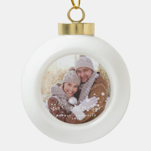 Boule En Céramique Notre première fête de Noël