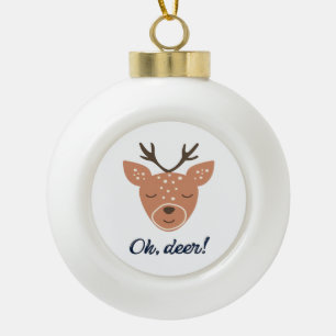 Boule En Céramique Oh Cerf Cerf Amour Sauver Le Cerf Création Design
