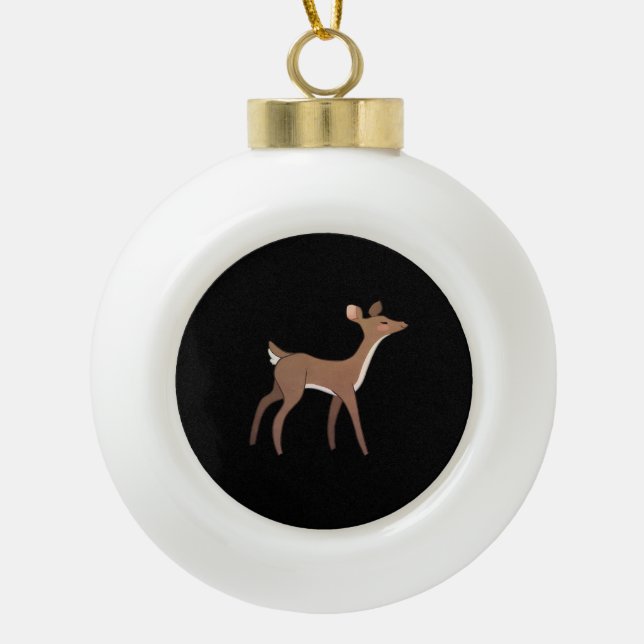 Boule En Céramique Oh Deer Me Whimsical Creative Design  (Devant)