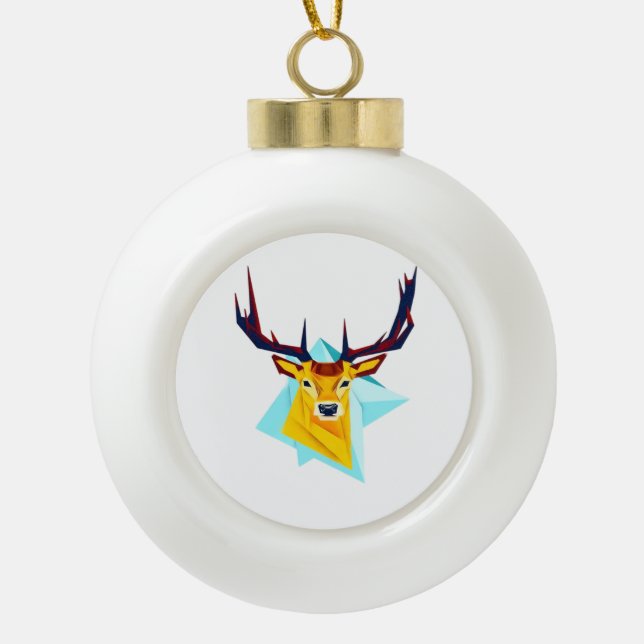 Boule En Céramique Oh Deer Minimal Rustic Style  (Devant)